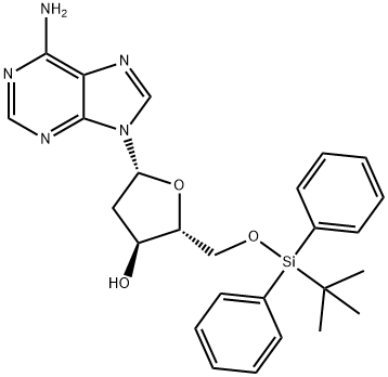 (2R,3S,5R)-5-(6-Amino-9H-purin-9-yl)-2-(((tert-butyldiphenylsilyl)oxy)methyl)tetrahydrofuran-3-ol Structure