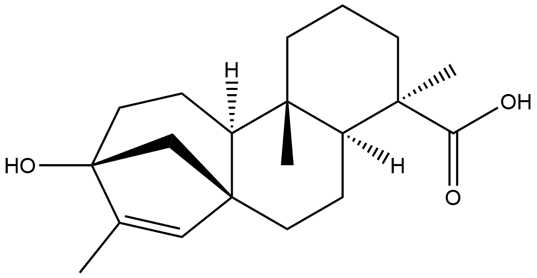 Kaur-15-en-18-oic acid, 13-hydroxy-, (4α)- Structure