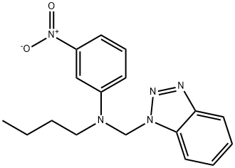 N-(1H-1,2,3-Benzotriazol-1-ylmethyl)-N-butyl-3-nitroaniline Structure