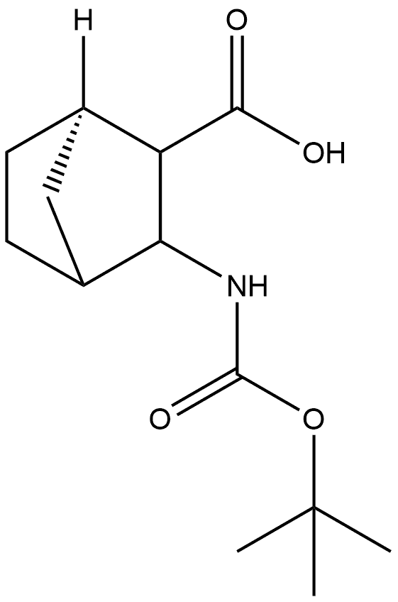 Bicyclo[2.2.1]heptane-2-carboxylic acid, 3-[[(1,1-dimethylethoxy)carbonyl]amino]-, [1R-(2-exo,3-endo)]- Structure