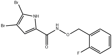 1H-Pyrrole-2-carboxamide, 4,5-dibromo-N-[(2-fluorophenyl)methoxy]- Structure