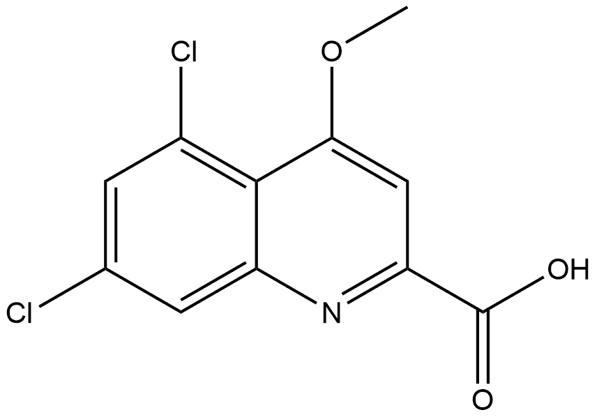 5,7-Dichloro-4-methoxy-2-quinolinecarboxylic acid Structure