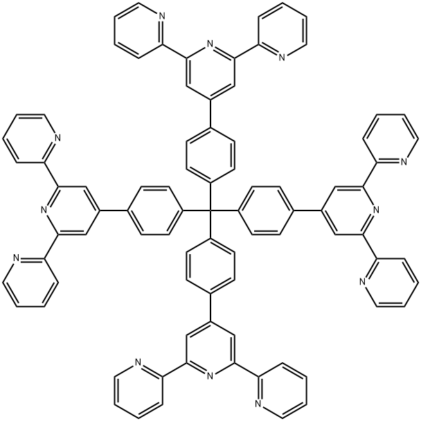 2,2':6',2''-Terpyridine, 4',4'''',4''''''',4''''''''''-(methanetetrayltetra-4,1-phenylene)tetrakis- Structure