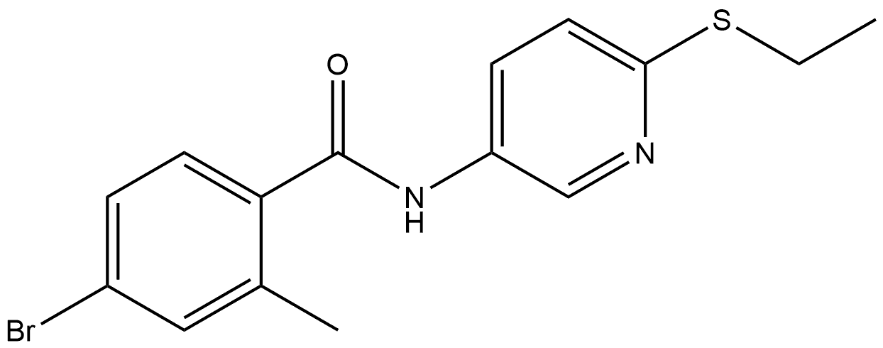 4-Bromo-N-[6-(ethylthio)-3-pyridinyl]-2-methylbenzamide Structure