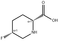 2-Piperidinecarboxylic acid, 5-fluoro-, (2R,5R)-rel- 구조식 이미지