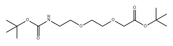 5,8,11-Trioxa-2-azatridecanoic acid, 12,12-dimethyl-10-oxo-, 1,1-dimethylethyl ester Structure