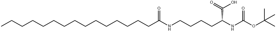 N2-[(1,1-Dimethylethoxy)carbonyl]-N6-(1-oxohexadecyl)-D-lysine Structure