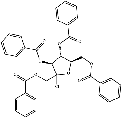 D-Fructofuranosyl chloride, 1,3,4,6-tetrabenzoate Structure