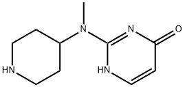 4(1H)-Pyrimidinone, 2-(methyl-4-piperidinylamino)- (9CI) Structure