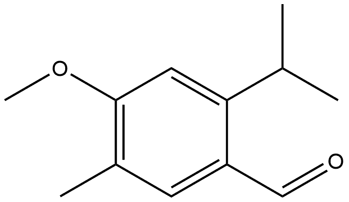 4-Methoxy-5-methyl-2-(1-methylethyl)benzaldehyde Structure