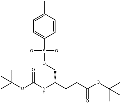 Pentanoic acid, 4-[[(1,1-dimethylethoxy)carbonyl]amino]-5-[[(4-methylphenyl)sulfonyl]oxy]-, 1,1-dimethylethyl ester, (4S)- Structure