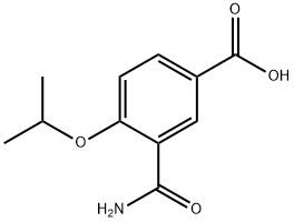 Benzoic acid, 3-(aminocarbonyl)-4-(1-methylethoxy)- Structure