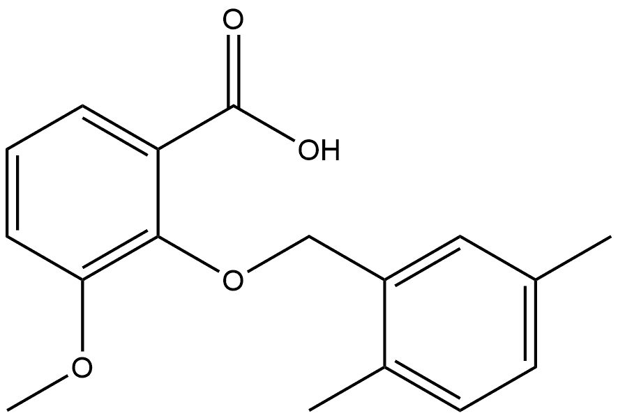 2-[(2,5-Dimethylphenyl)methoxy]-3-methoxybenzoic acid Structure