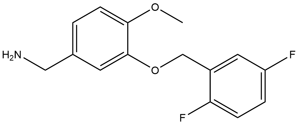 3-[(2,5-Difluorophenyl)methoxy]-4-methoxybenzenemethanamine Structure
