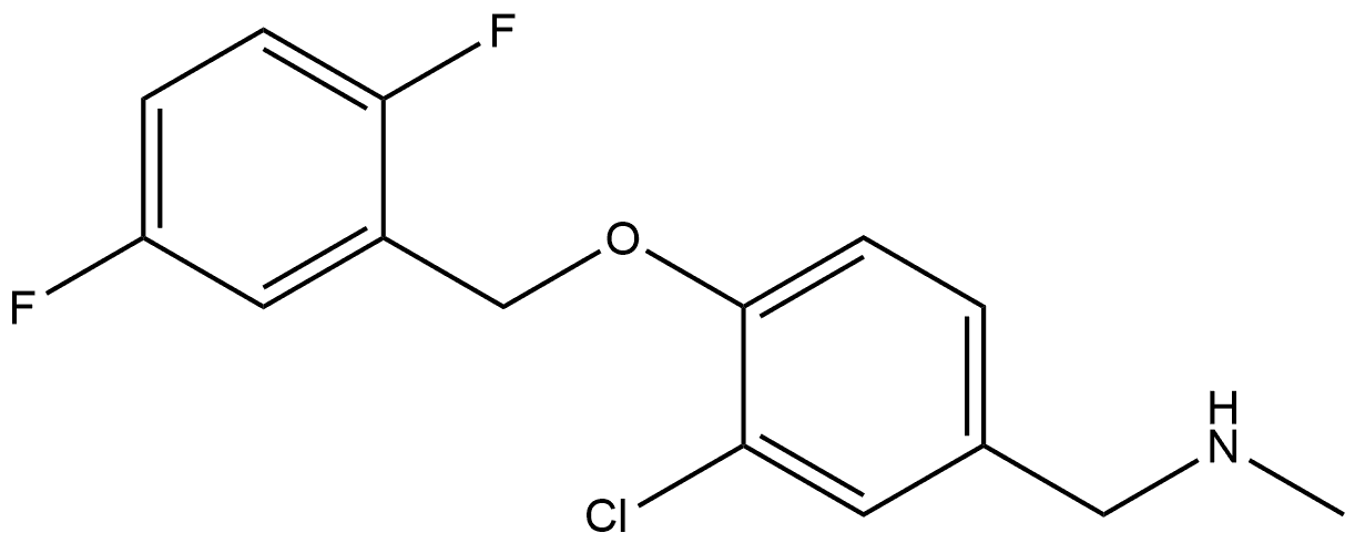 3-Chloro-4-[(2,5-difluorophenyl)methoxy]-N-methylbenzenemethanamine Structure