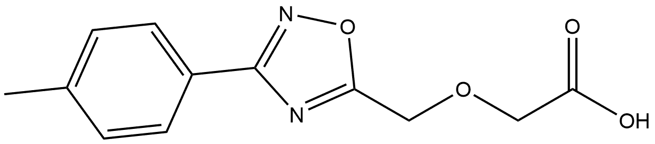 2-[[3-(4-Methylphenyl)-1,2,4-oxadiazol-5-yl]methoxy]acetic acid Structure