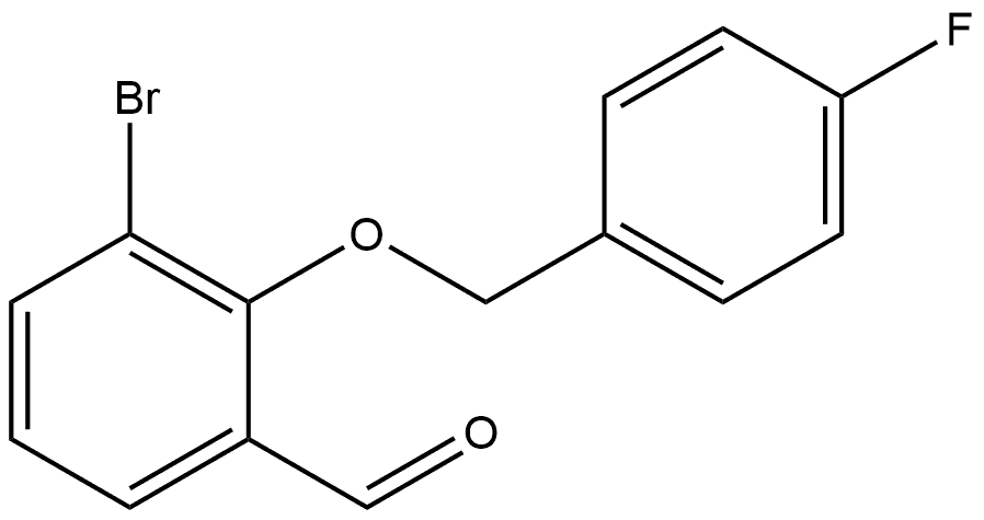 Benzaldehyde, 3-bromo-2-[(4-fluorophenyl)methoxy]- Structure