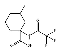 Cyclohexanecarboxylic acid, 3-methyl-1-[(2,2,2-trifluoroacetyl)amino]- Structure