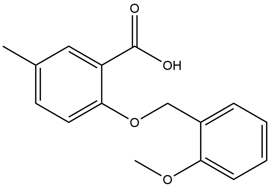 2-[(2-Methoxyphenyl)methoxy]-5-methylbenzoic acid Structure