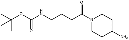 Carbamic acid, N-[4-(4-amino-1-piperidinyl)-4-oxobutyl]-, 1,1-dimethylethyl ester Structure