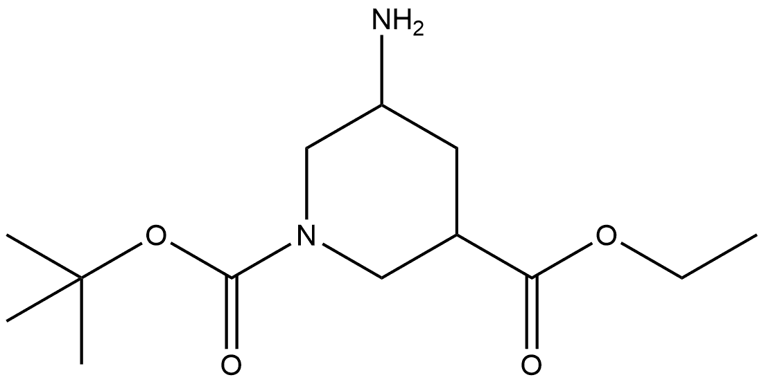 1-(1,1-Dimethylethyl) 3-ethyl 5-amino-1,3-piperidinedicarboxylate Structure