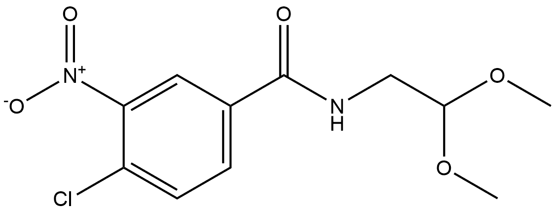 4-chloro-N-(2,2-dimethoxyethyl)-3-nitrobenzamide Structure