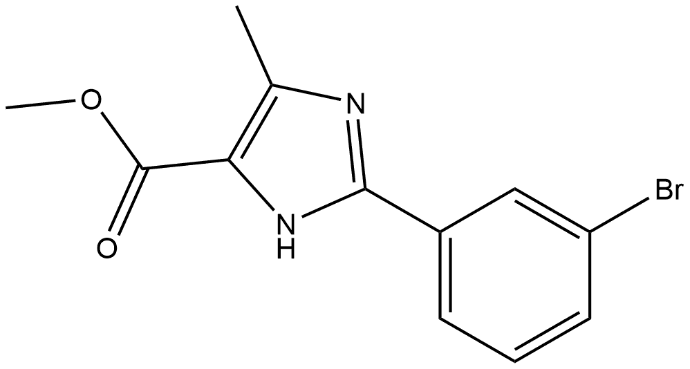 Methyl 2-(3-Bromophenyl)-5-methyl-1H-imidazole-4-carboxylate Structure