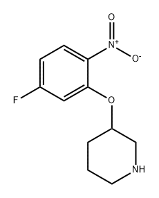 Piperidine, 3-(5-fluoro-2-nitrophenoxy)- Structure