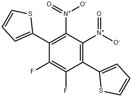 Thiophene, 2,2'-(2,3-difluoro-5,6-dinitro-1,4-phenylene)bis- Structure