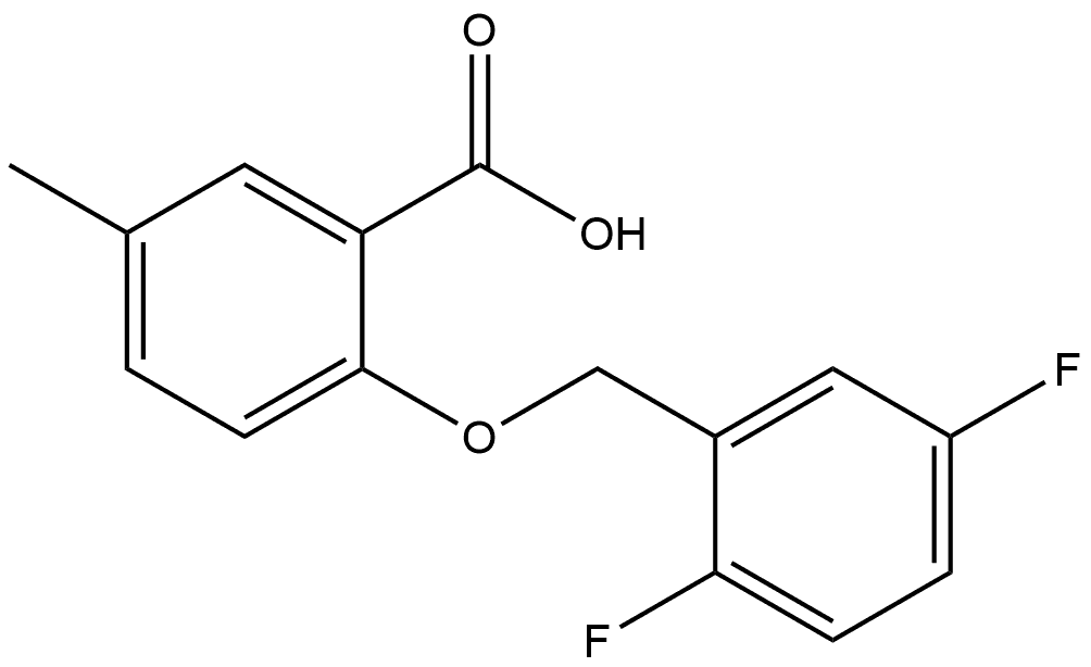 2-[(2,5-Difluorophenyl)methoxy]-5-methylbenzoic acid Structure