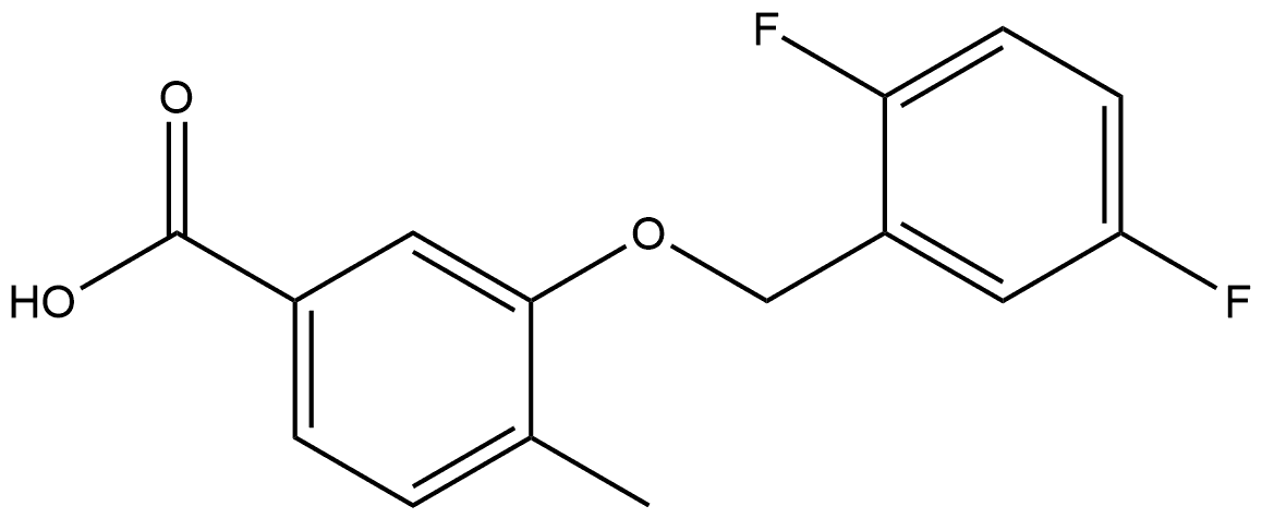 3-[(2,5-Difluorophenyl)methoxy]-4-methylbenzoic acid Structure