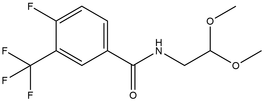 N-(2,2-Dimethoxyethyl)-4-fluoro-3-(trifluoromethyl)benzamide Structure