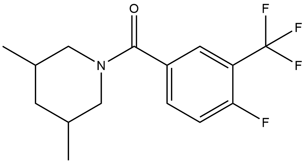 (3,5-Dimethyl-1-piperidinyl)[4-fluoro-3-(trifluoromethyl)phenyl]methanone Structure