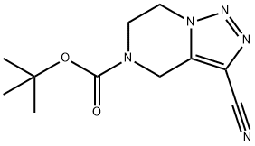 tert-butyl 3-cyano-6,7-dihydro-[1,2,3]triazolo[1,5-a]pyrazine-5(4H)-carboxylate 구조식 이미지