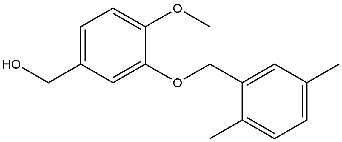 3-[(2,5-Dimethylphenyl)methoxy]-4-methoxybenzenemethanol Structure