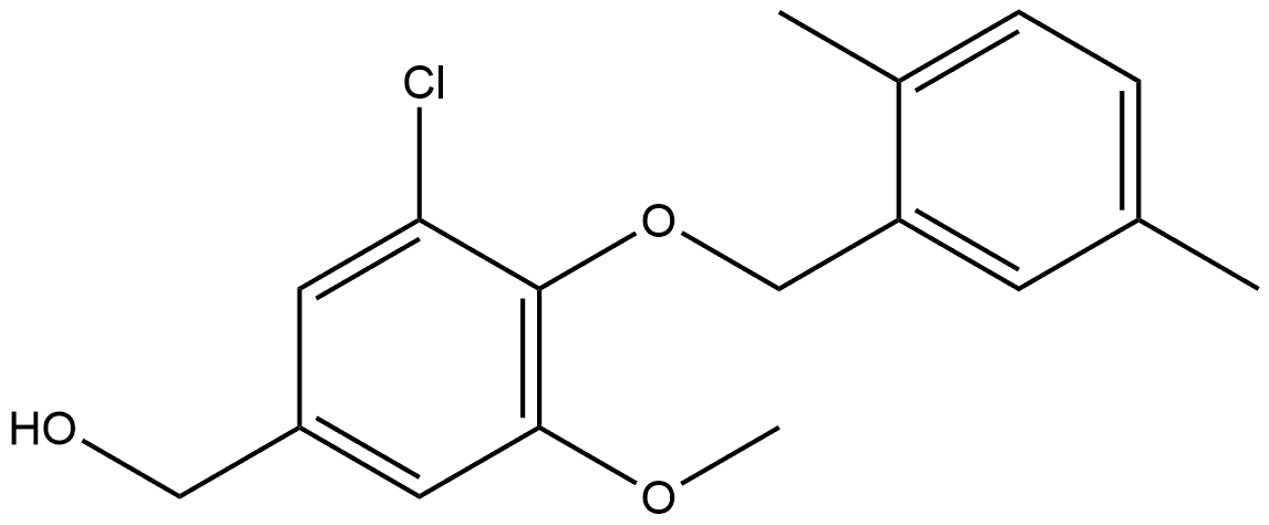 3-Chloro-4-[(2,5-dimethylphenyl)methoxy]-5-methoxybenzenemethanol Structure