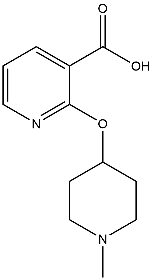 2-[(1-Methyl-4-piperidinyl)oxy]-3-pyridinecarboxylic acid Structure