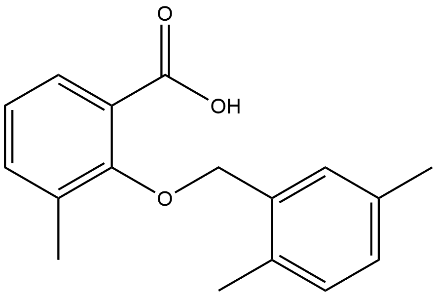 2-[(2,5-Dimethylphenyl)methoxy]-3-methylbenzoic acid Structure