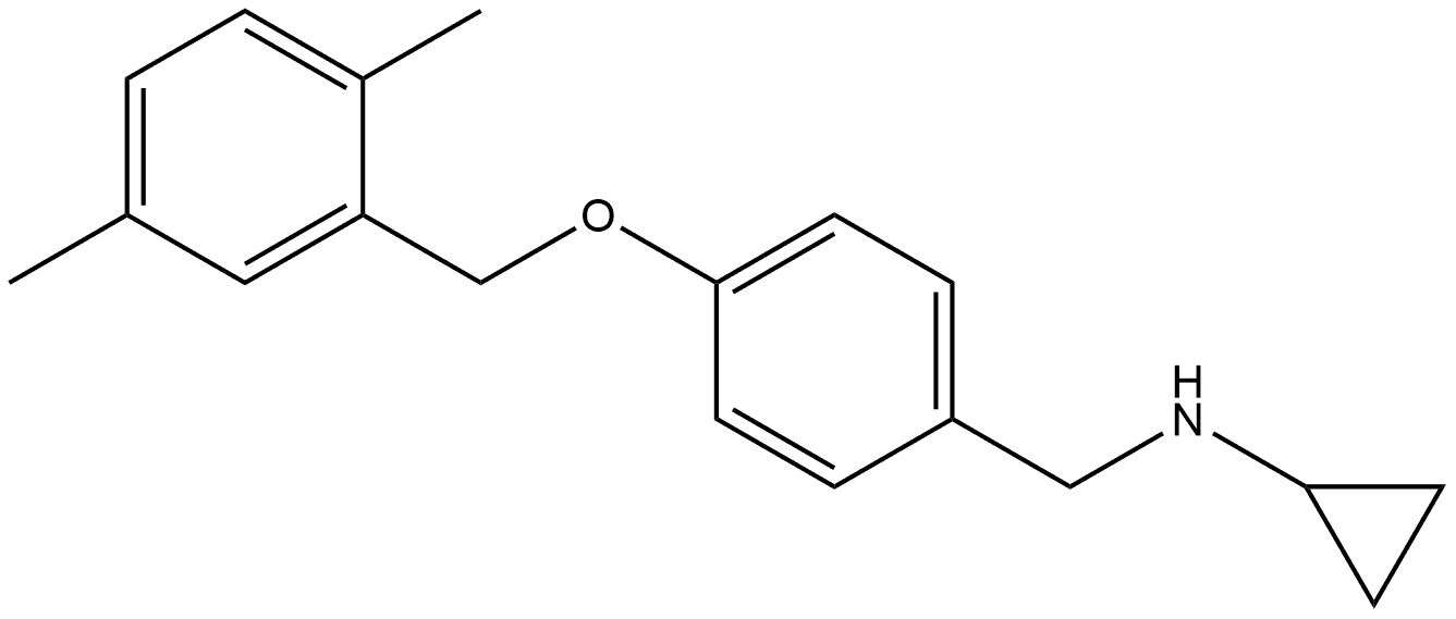 N-Cyclopropyl-4-[(2,5-dimethylphenyl)methoxy]benzenemethanamine Structure