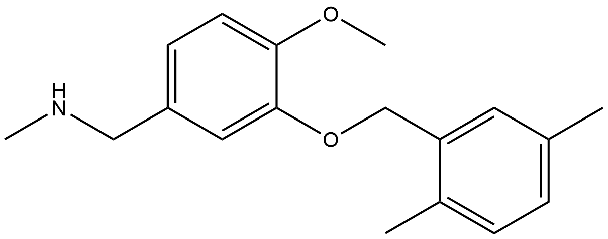 3-[(2,5-Dimethylphenyl)methoxy]-4-methoxy-N-methylbenzenemethanamine Structure