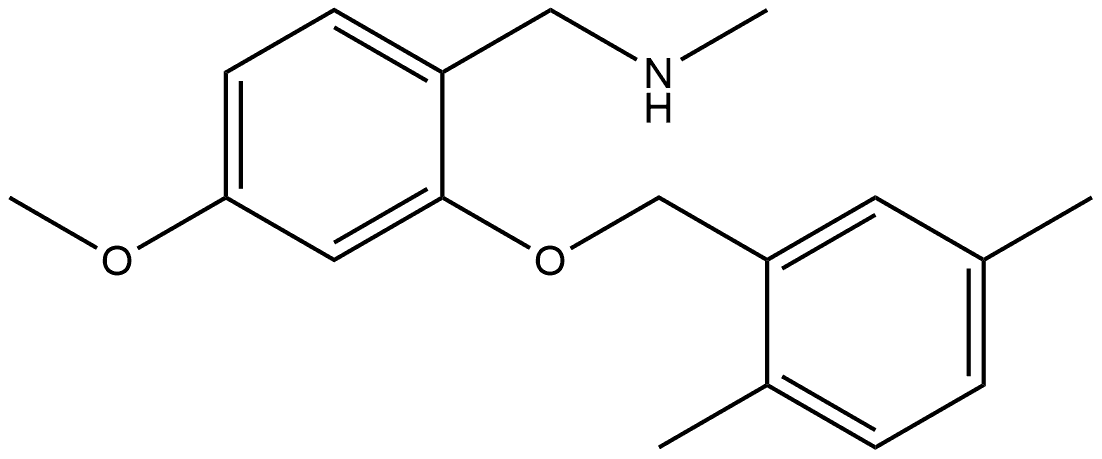 2-[(2,5-Dimethylphenyl)methoxy]-4-methoxy-N-methylbenzenemethanamine Structure