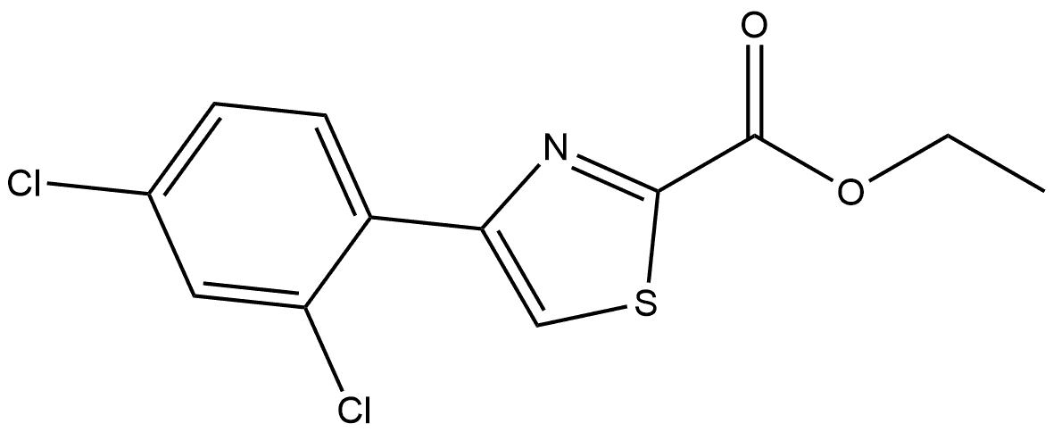 ethyl 4-(2,4-dichlorophenyl)thiazole-2-carboxylate Structure