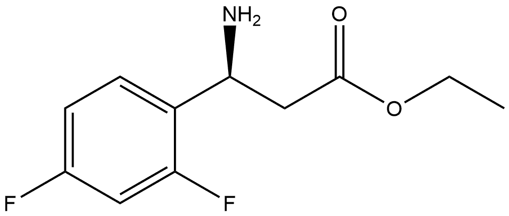 Benzenepropanoic acid, β-amino-2,4-difluoro-, ethyl ester, (βS)- 구조식 이미지