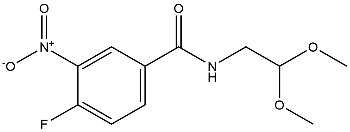 N-(2,2-dimethoxyethyl)-4-fluoro-3-nitrobenzamide Structure