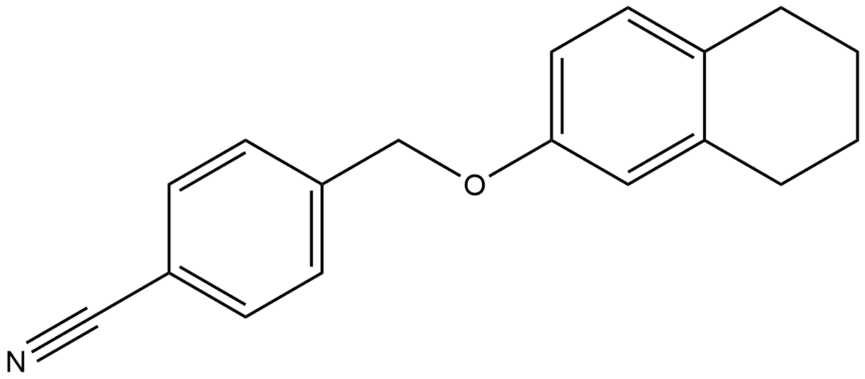 4-[[(5,6,7,8-Tetrahydro-2-naphthalenyl)oxy]methyl]benzonitrile Structure