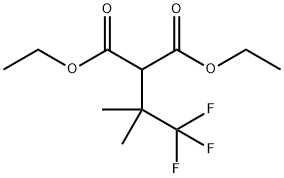 Propanedioic acid, 2-(2,2,2-trifluoro-1,1-dimethylethyl)-, 1,3-diethyl ester 구조식 이미지