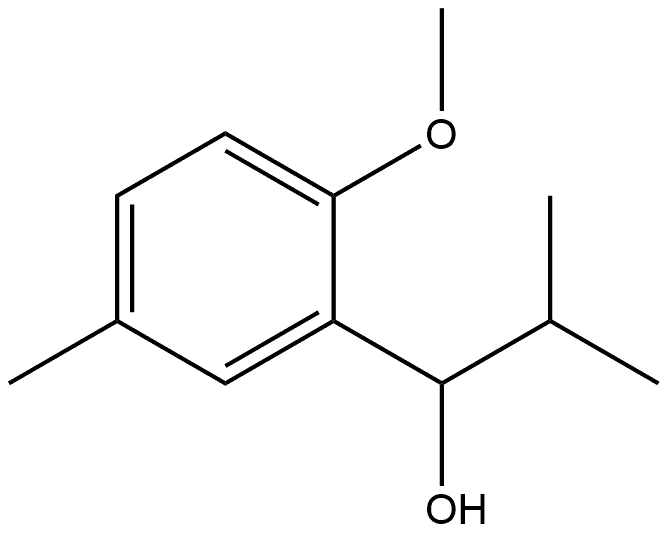 1-(2-methoxy-5-methylphenyl)-2-methylpropan-1-ol Structure