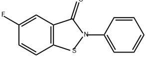 1,2-Benzisothiazol-3(2H)-one, 5-fluoro-2-phenyl- Structure