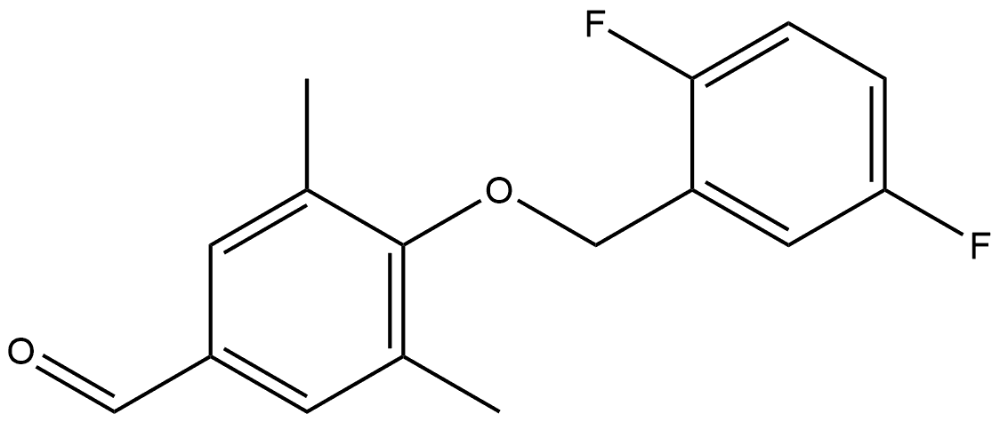 4-[(2,5-Difluorophenyl)methoxy]-3,5-dimethylbenzaldehyde Structure