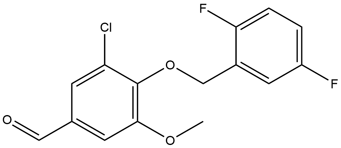 3-Chloro-4-[(2,5-difluorophenyl)methoxy]-5-methoxybenzaldehyde Structure